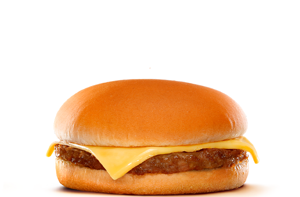 Cheeseburger com queijo e carne bovina no pão